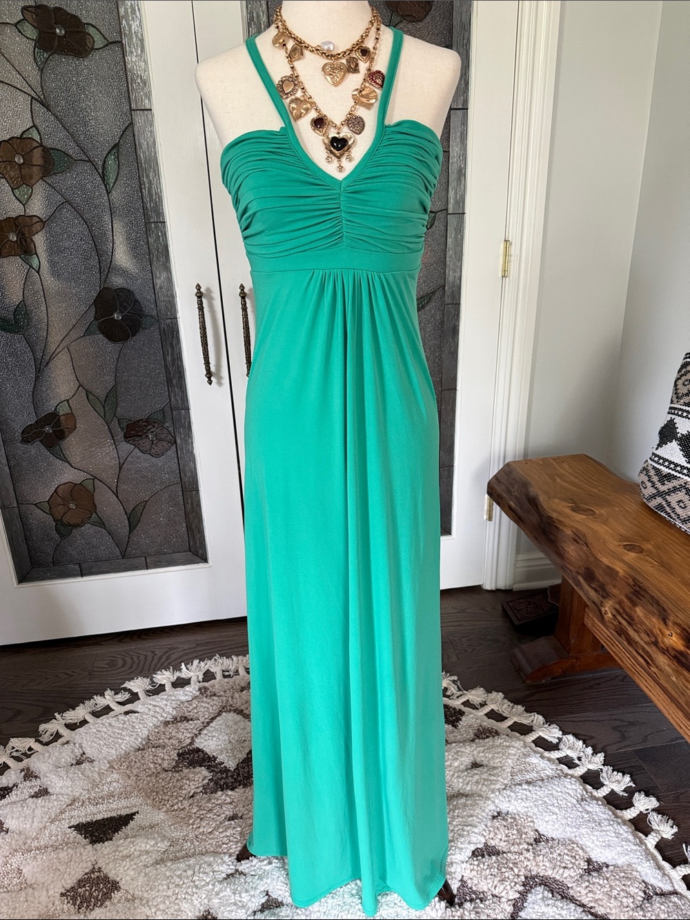 Women’s Green Halter Maxi Dress